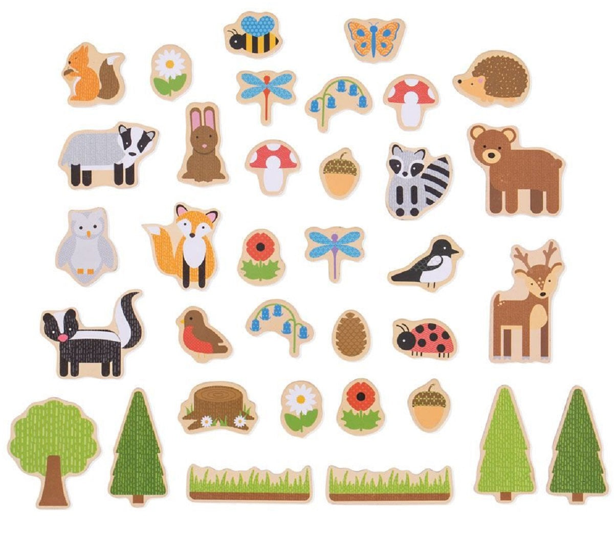 Woodland Magnets Set