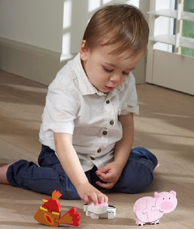 Farm Yard Mini Wooden Puzzle Set 2