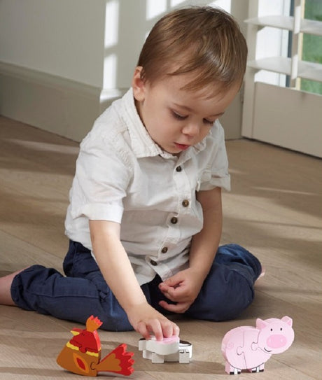 Farm Yard Mini Wooden Puzzle Set 2