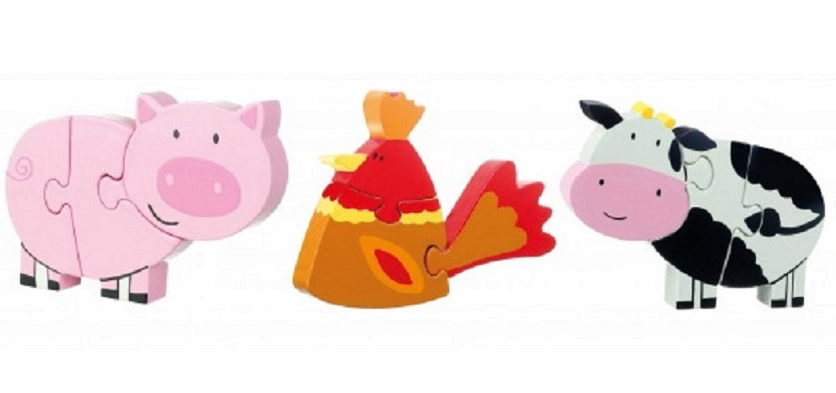 Farm Yard Mini Wooden Puzzle Set