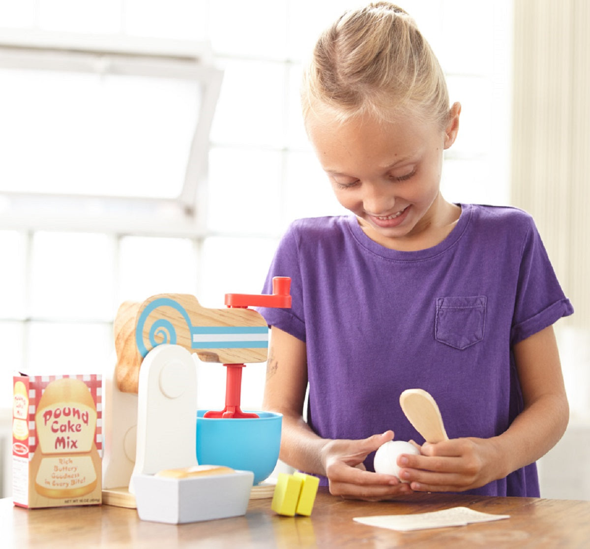 Wooden Food Mixer Set