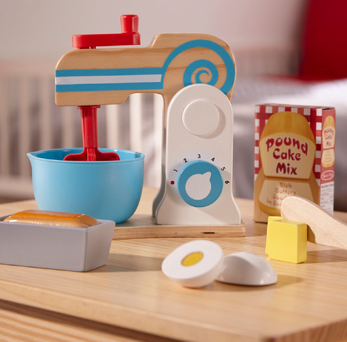 Wooden Food Mixer Set