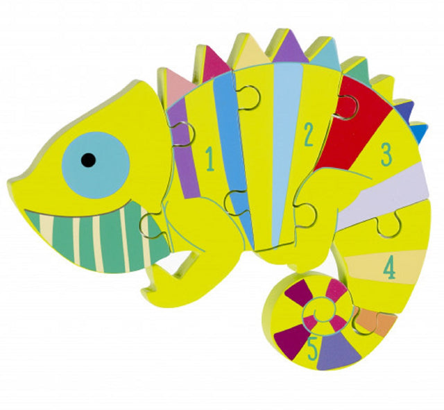 Chameleon Wooden Number Puzzle