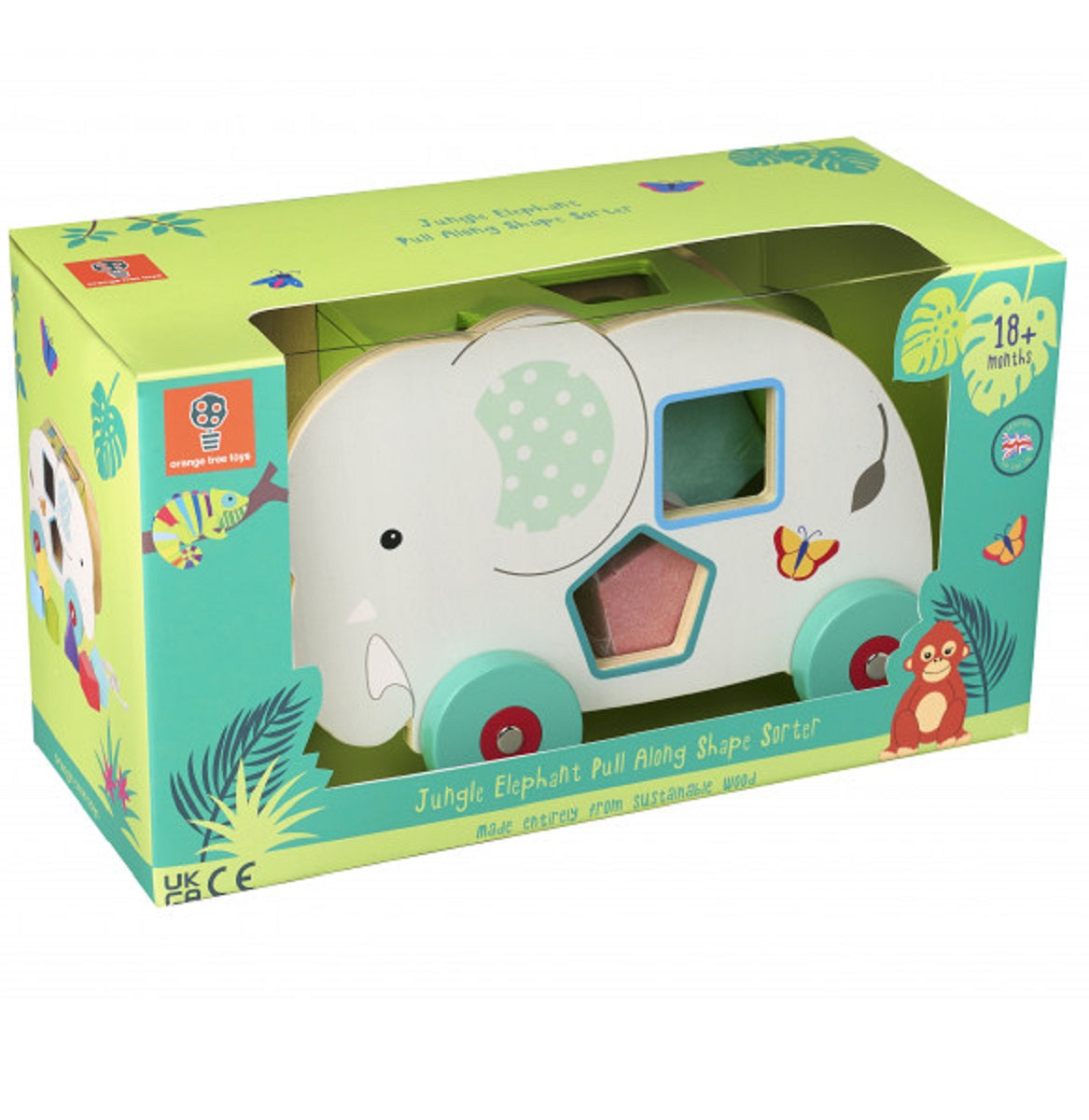 Pull Along Jungle Elephant Shape Sorter