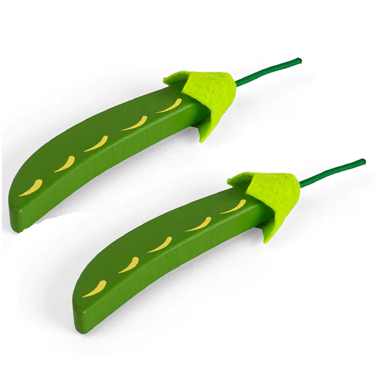 1 x Pack of 2 Wooden Pea Pods
