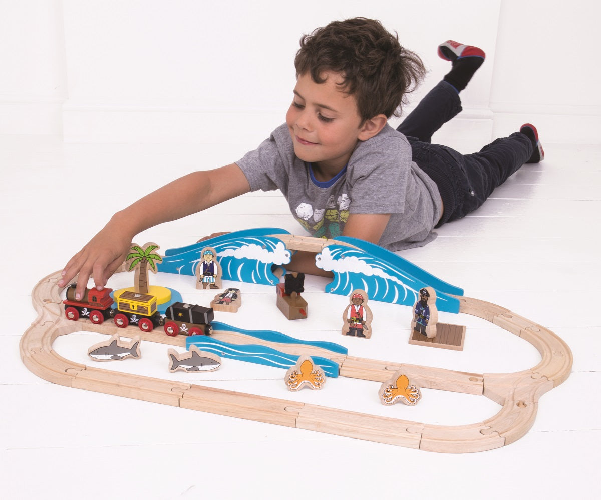 Bigjigs Pirate Train Set 3