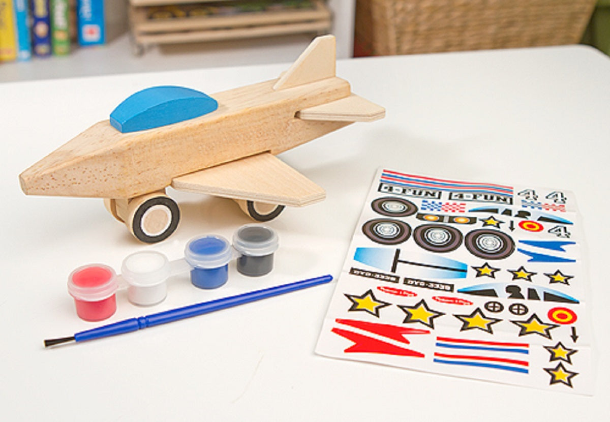 Decorate Your Own Wooden Jet Plane
