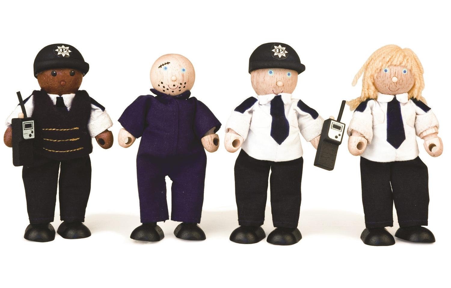 Wooden Police and Prisoner Set