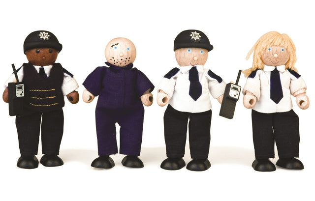 Wooden Police and Prisoner Set