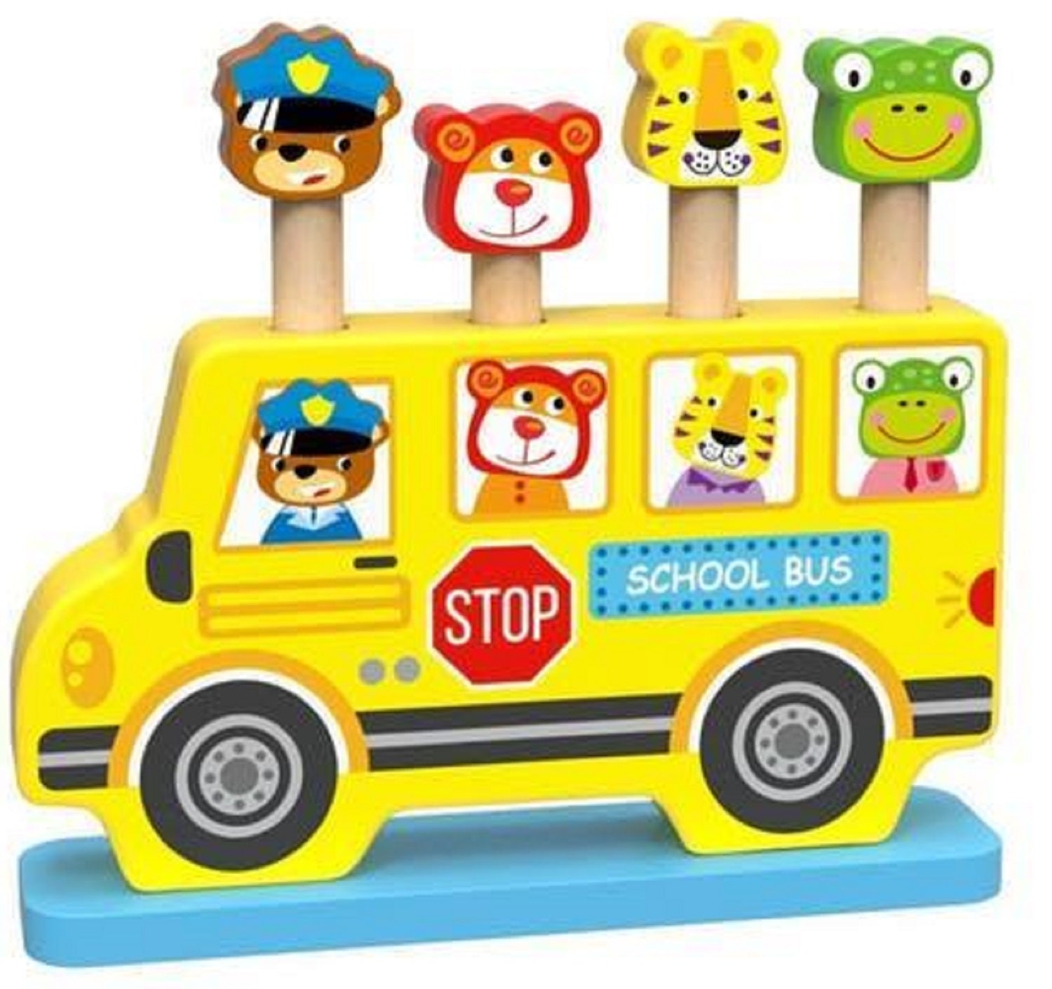 Springy Pop Up Animal Bus