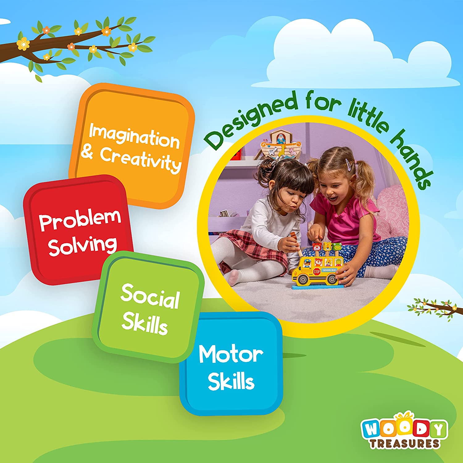 Springy Pop Up Animal Bus