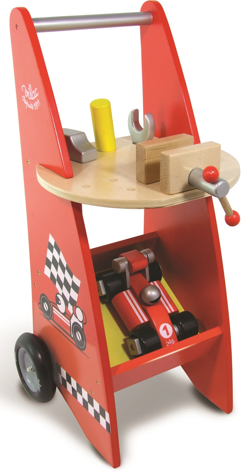 Pit Stop Wooden DIY Tools Trolley
