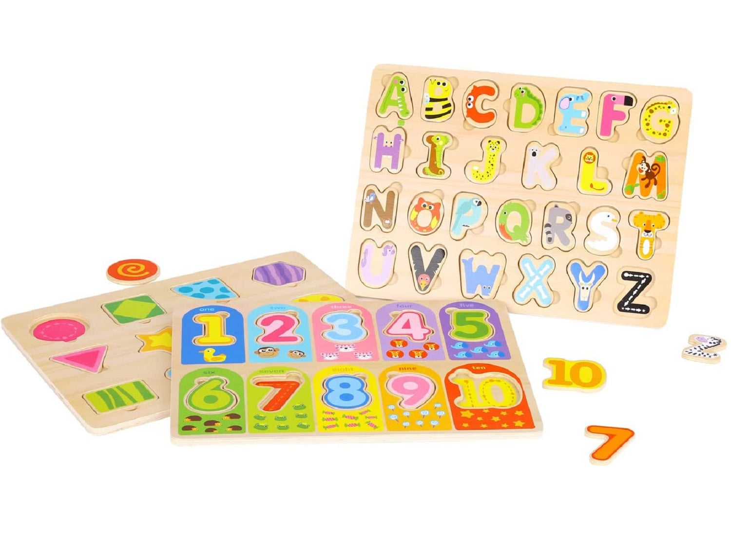 Set of 3 Wooden Jigsaw Puzzles