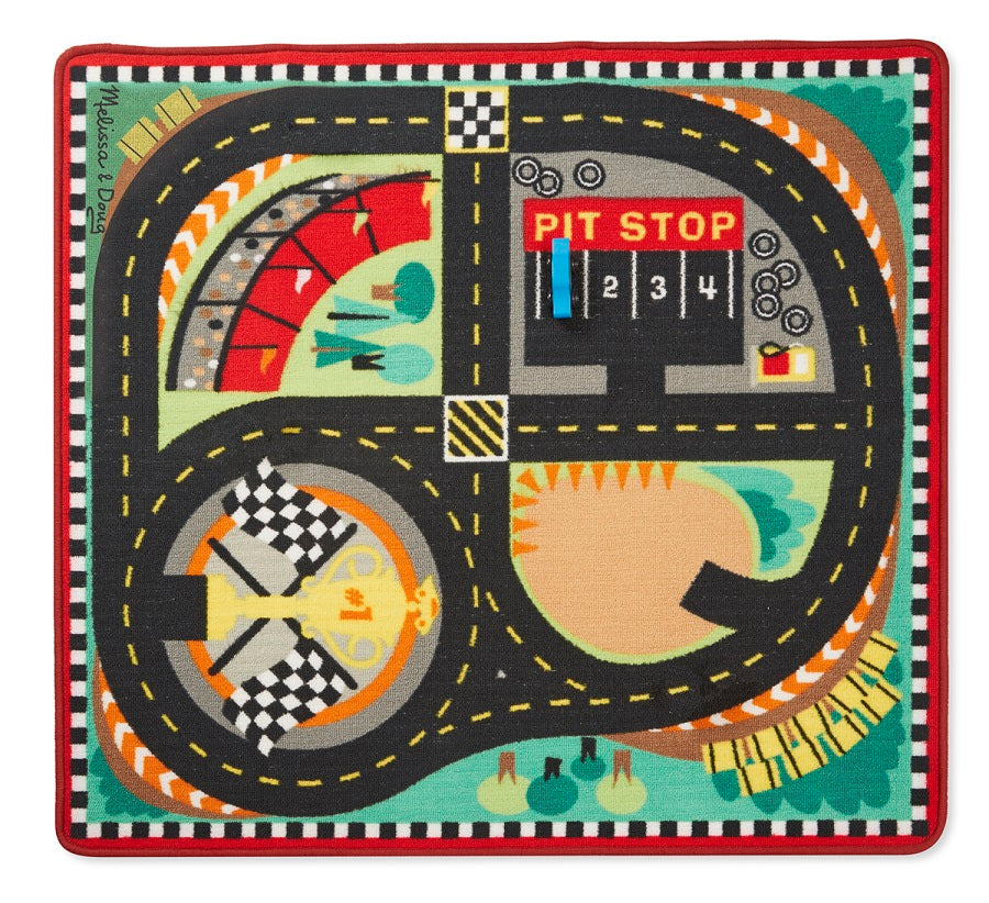 Around The Race Track Rug and Cars 3