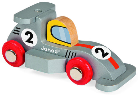 Formula 1 Wooden Race Car - Silver