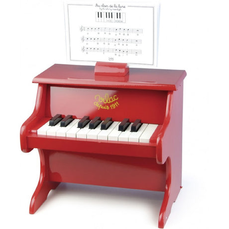 Red Wooden Piano with Scores
