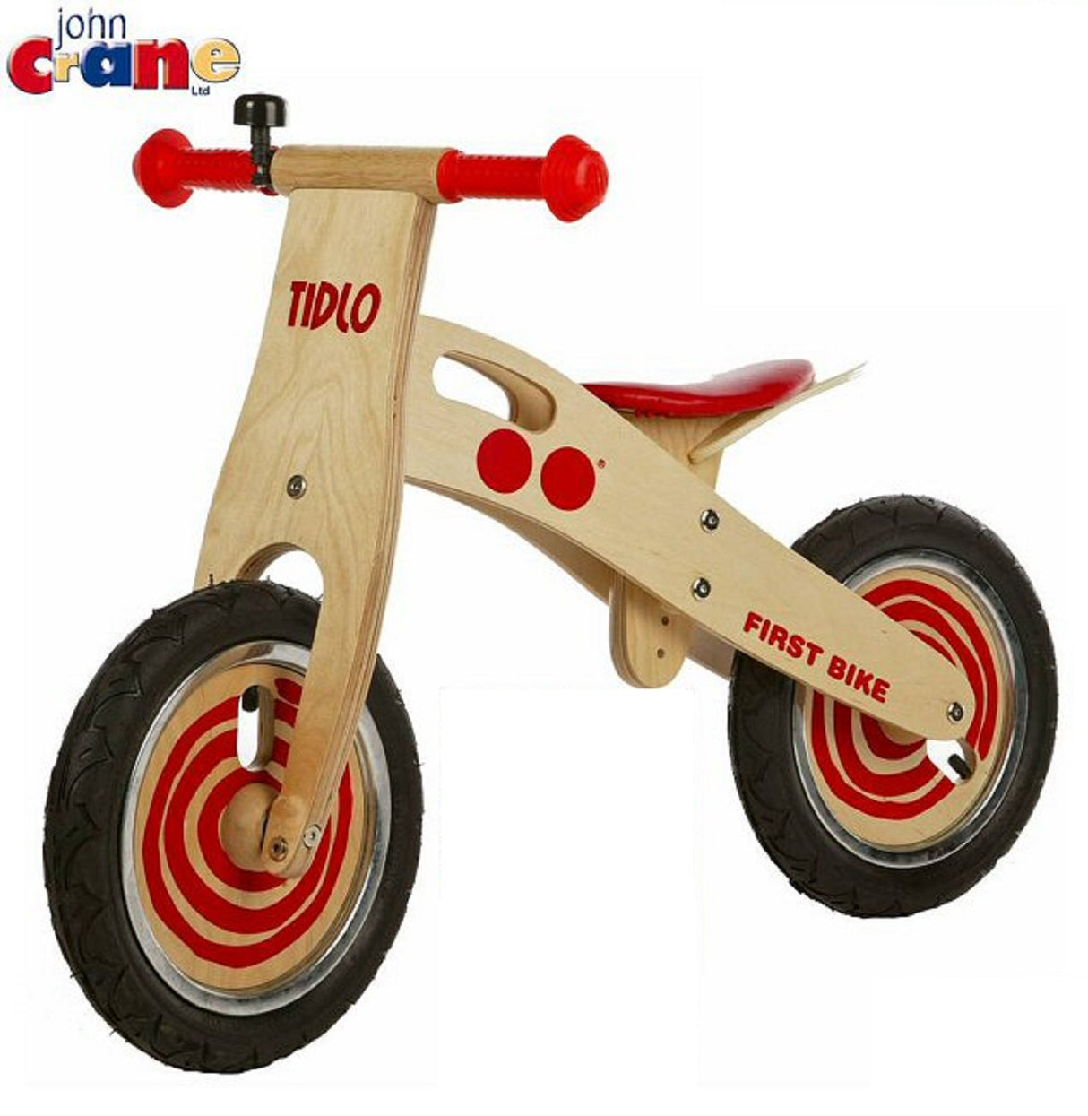My First Red Wooden Balance Bike by John Crane