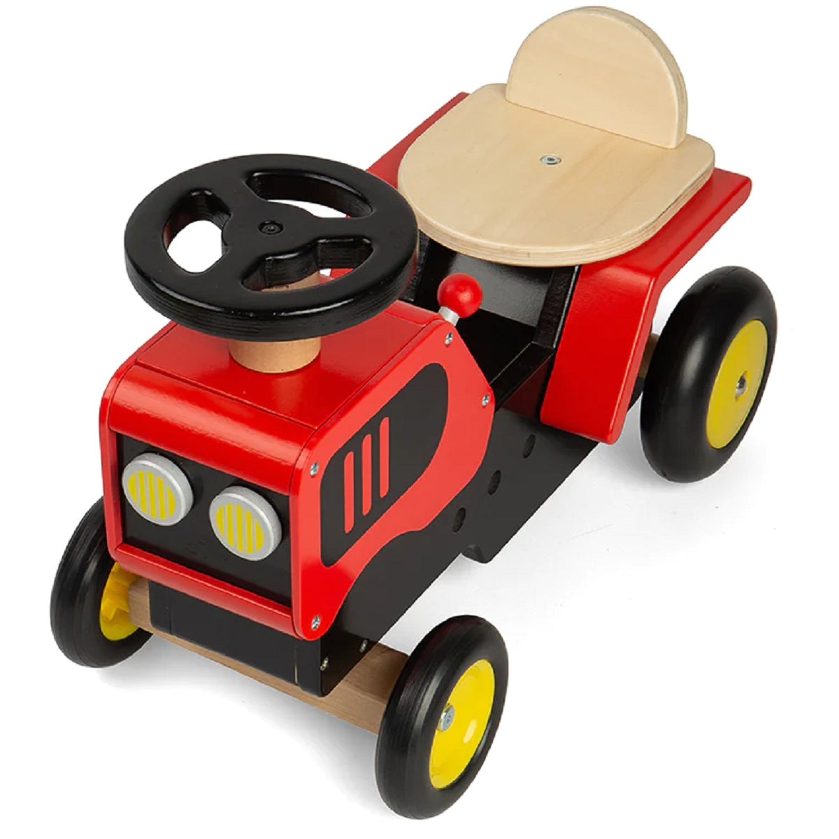 Red Ride on Wooden Tractor