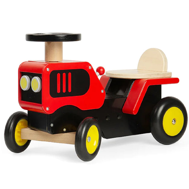 Red Ride on Wooden Tractor