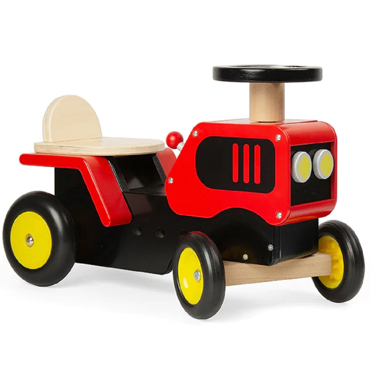 Red Ride on Wooden Tractor