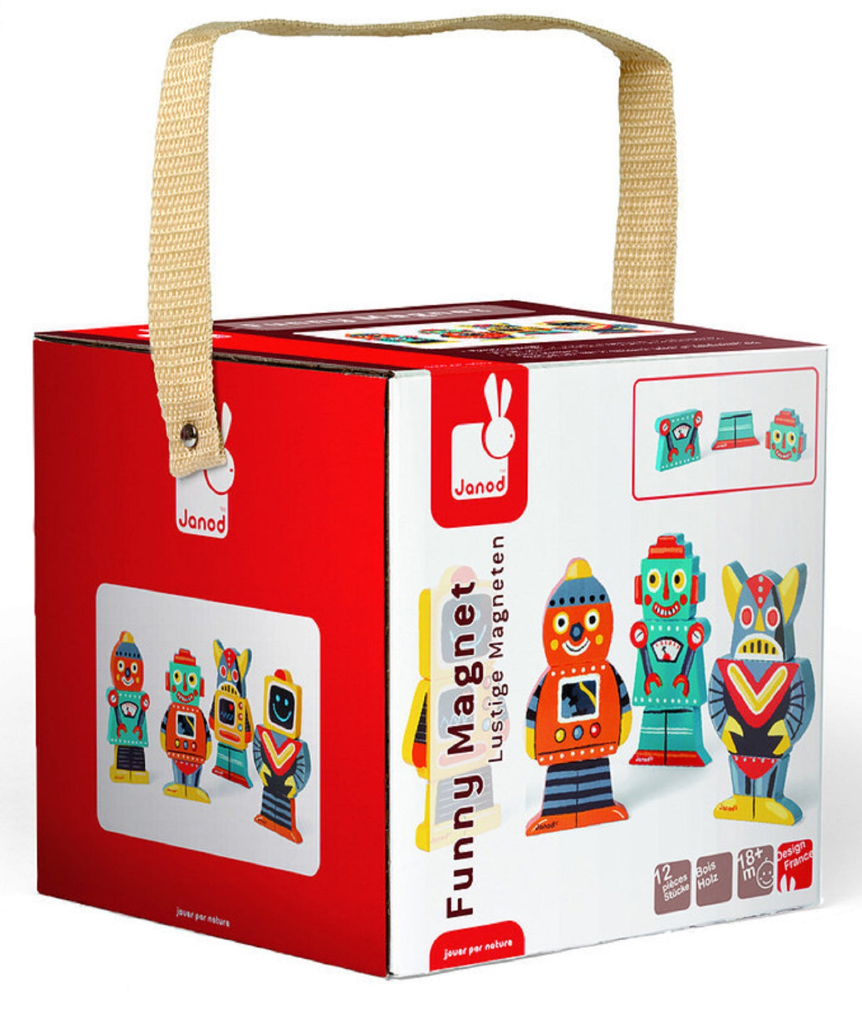 Magnetic Wooden Robots