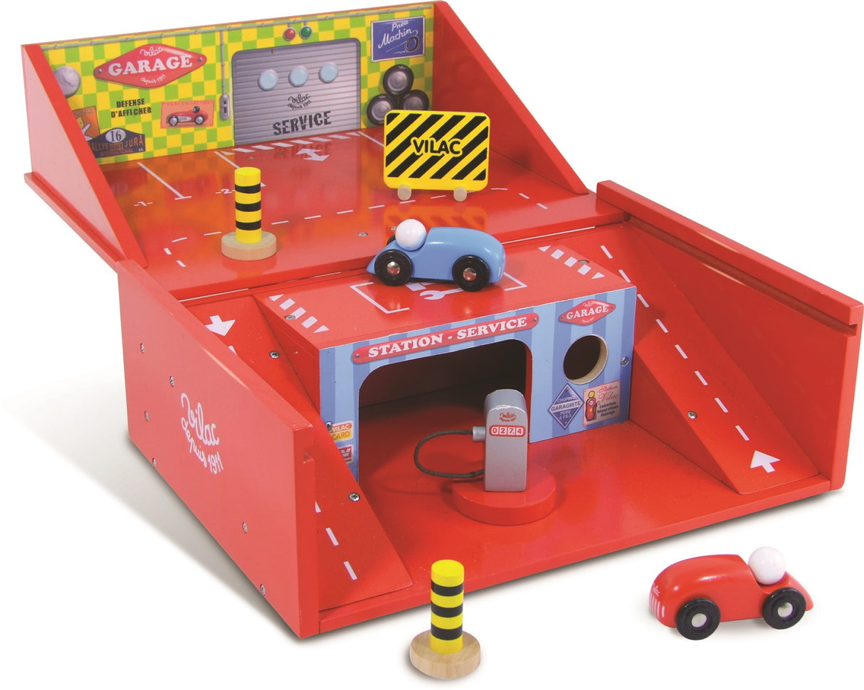 Red Wooden Garage in a Suitcase