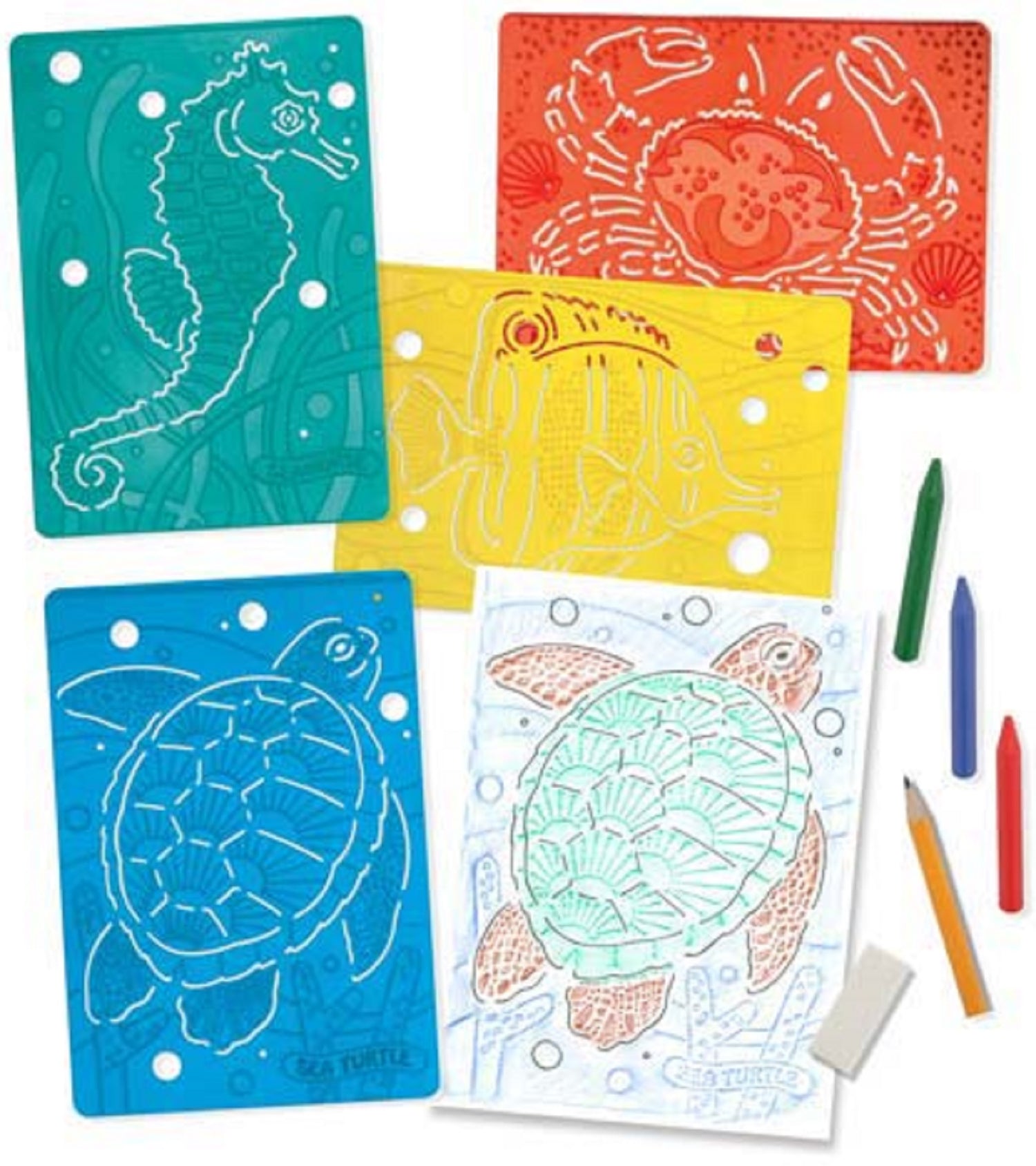 Textured Sea Life Stencils