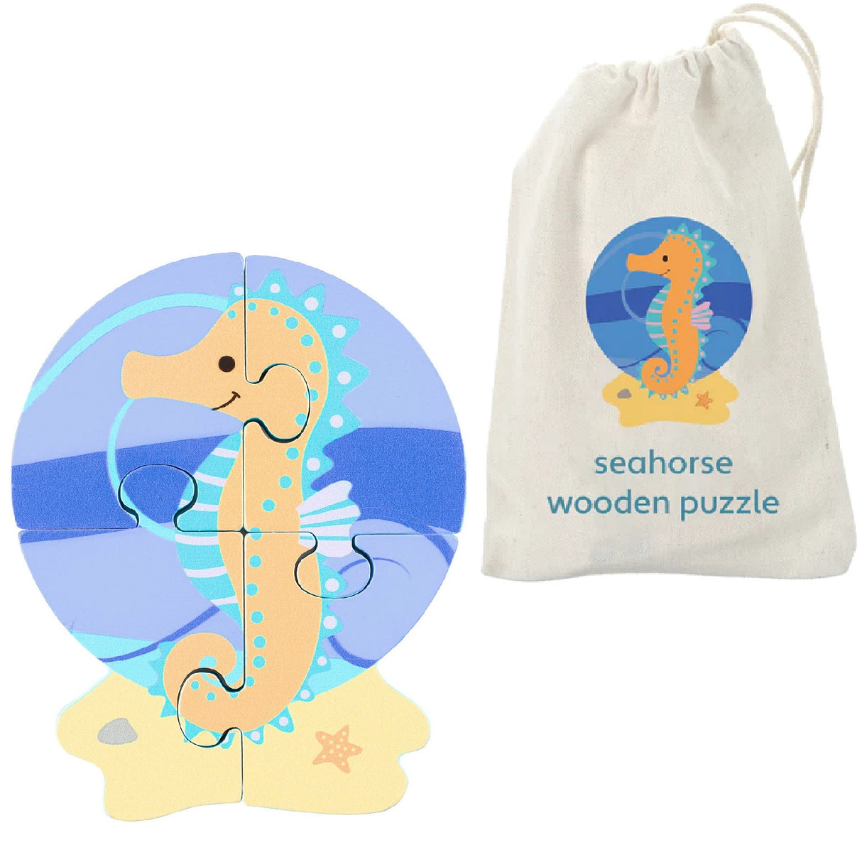 Mini Puzzle in a Bag - Seahorse