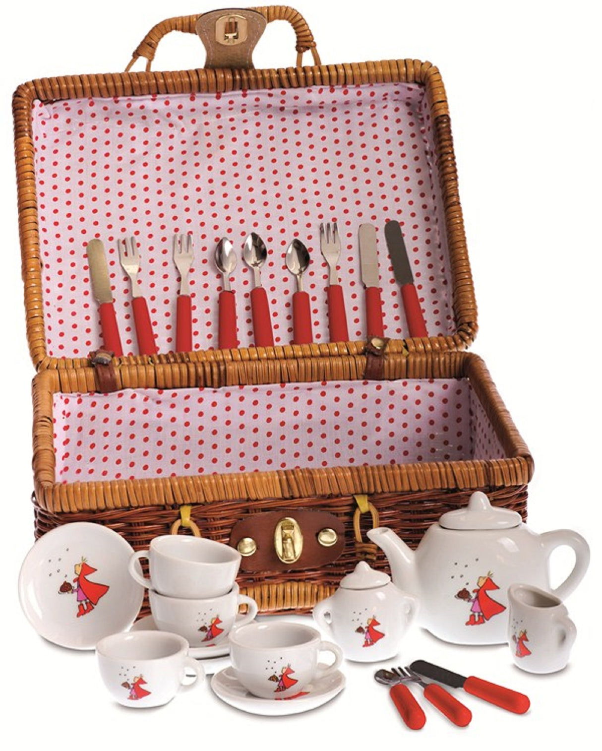 Red Riding Hood Porcelain Picnic Tea Set