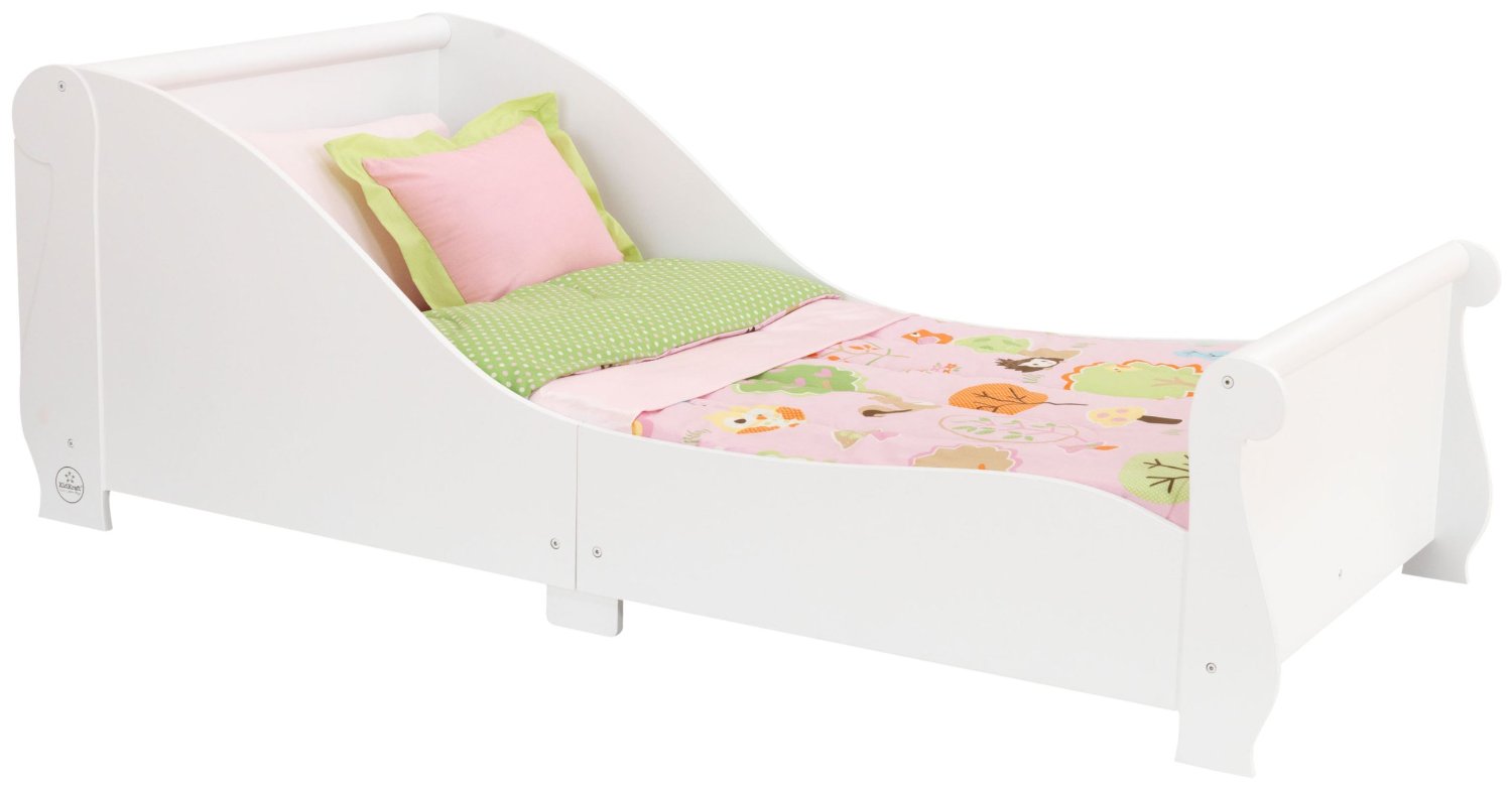 White Sleigh Bed