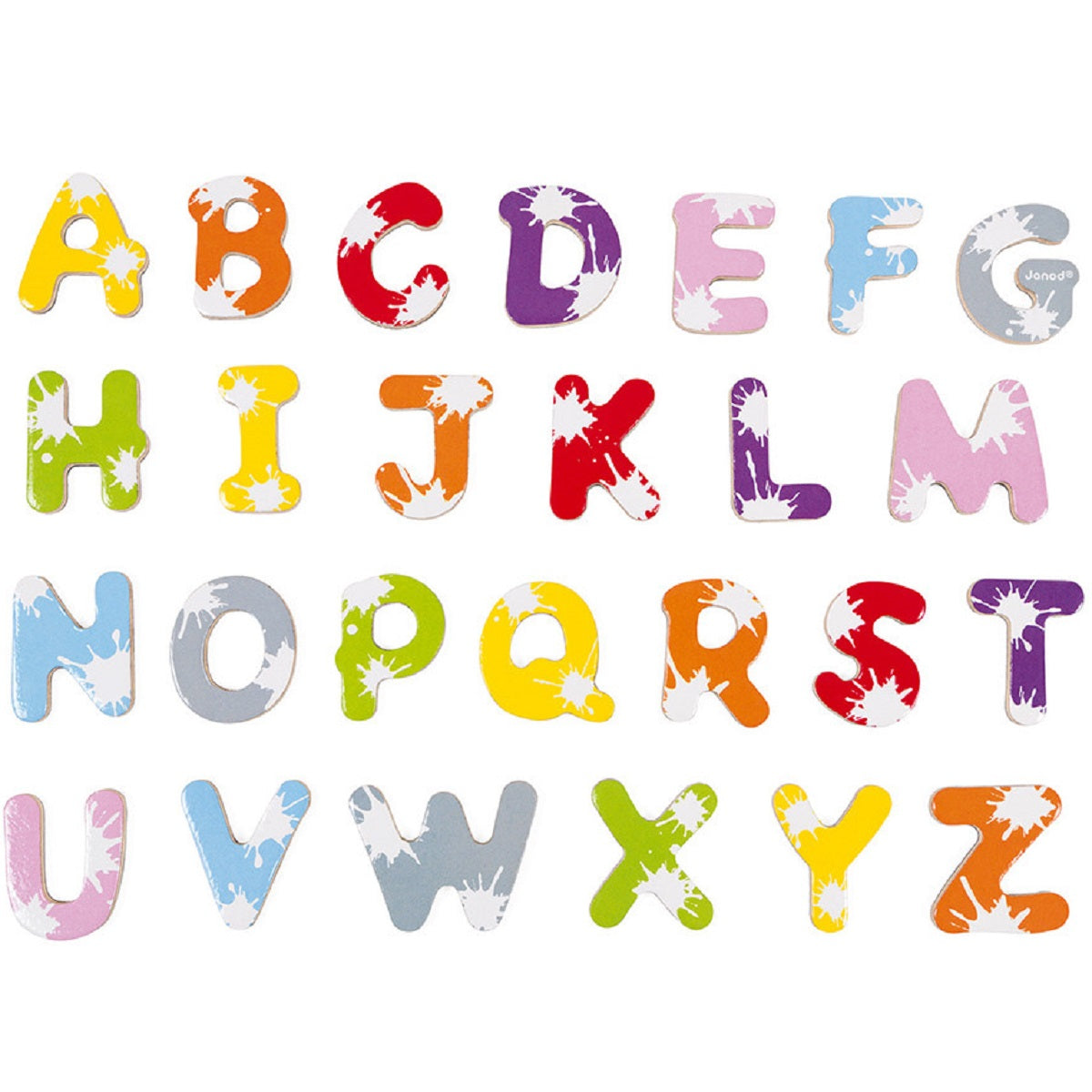 Set of 52 Magnetic ABC Splash Letters