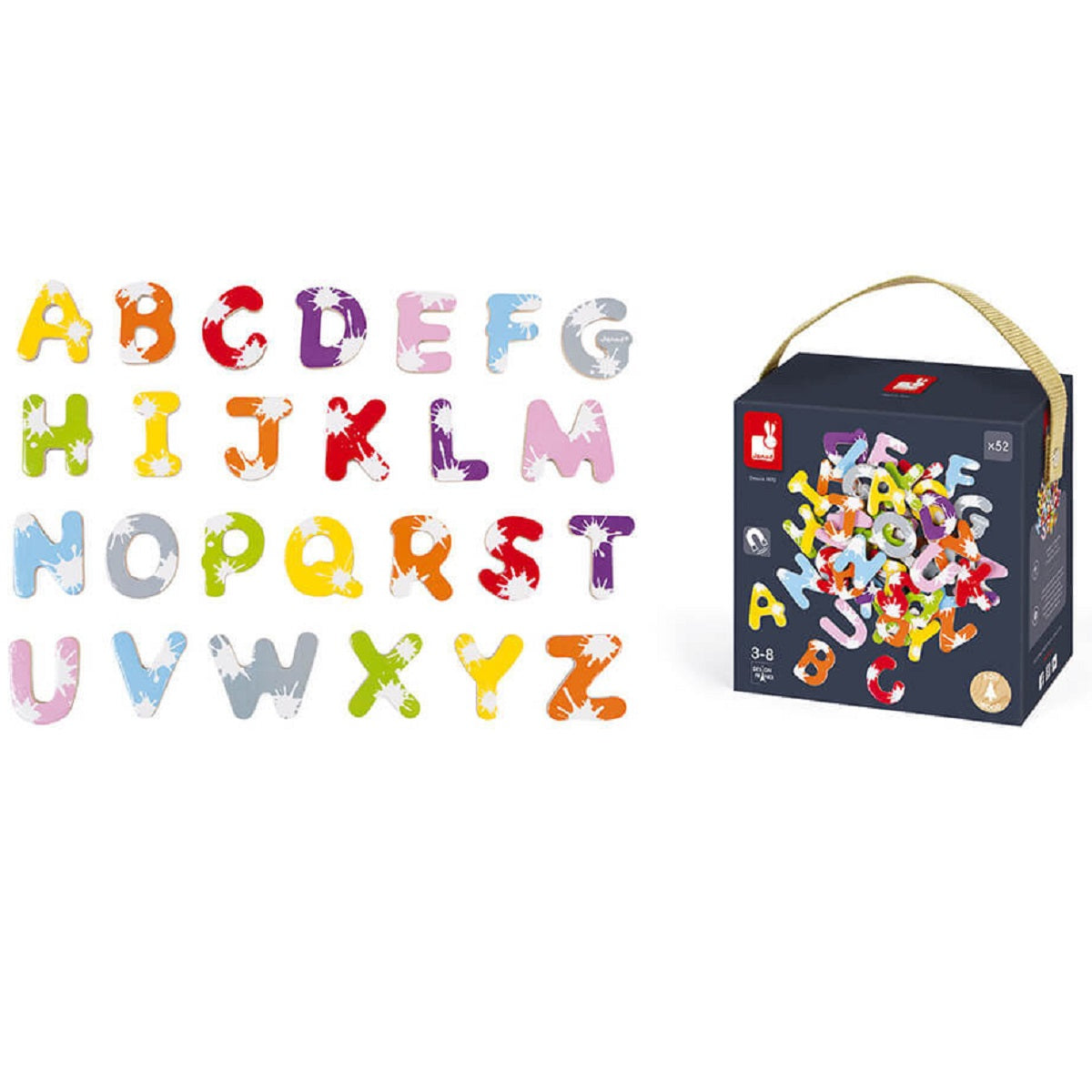Set of 52 Magnetic ABC Splash Letters