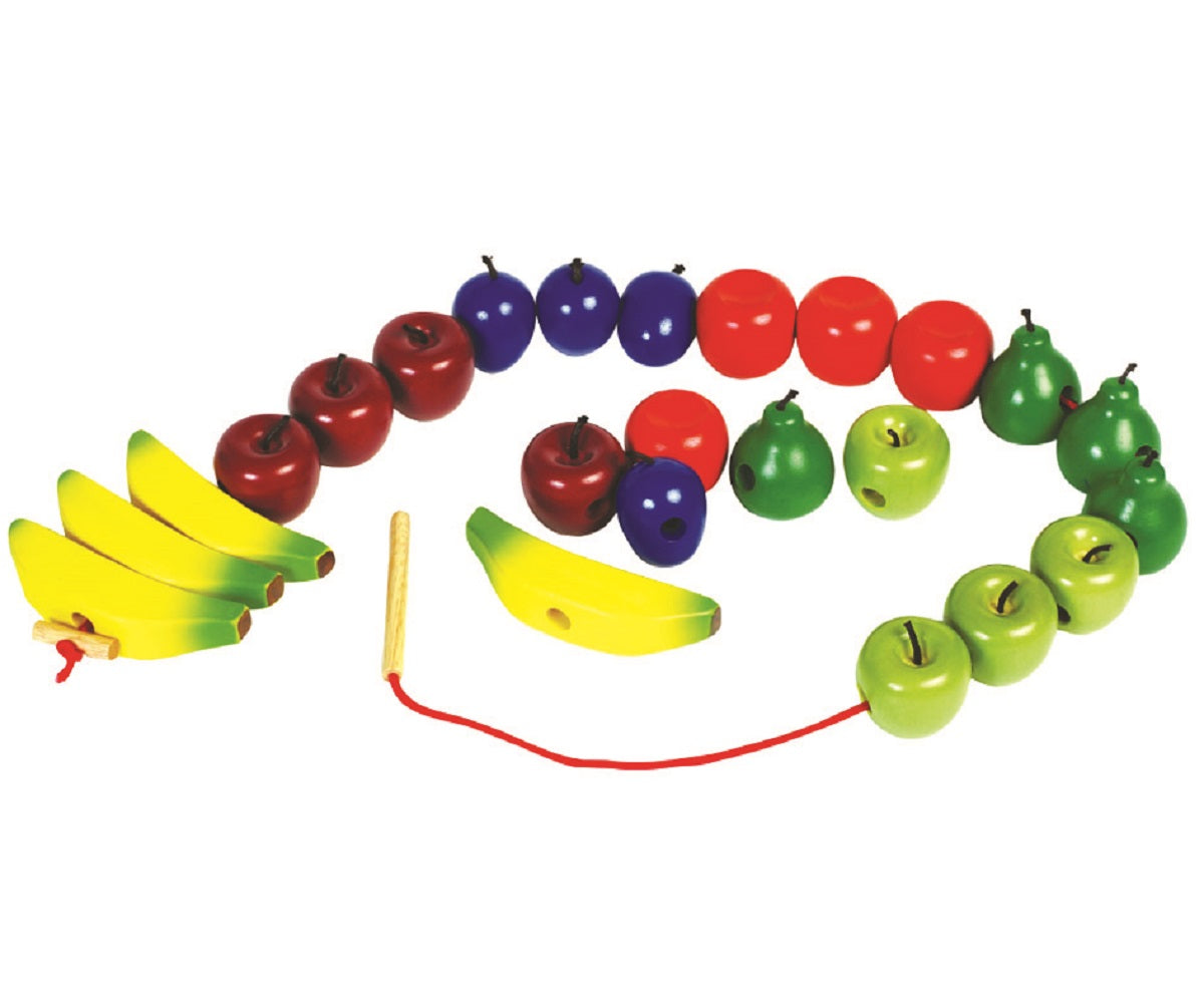 Threading Wooden Fruit Set