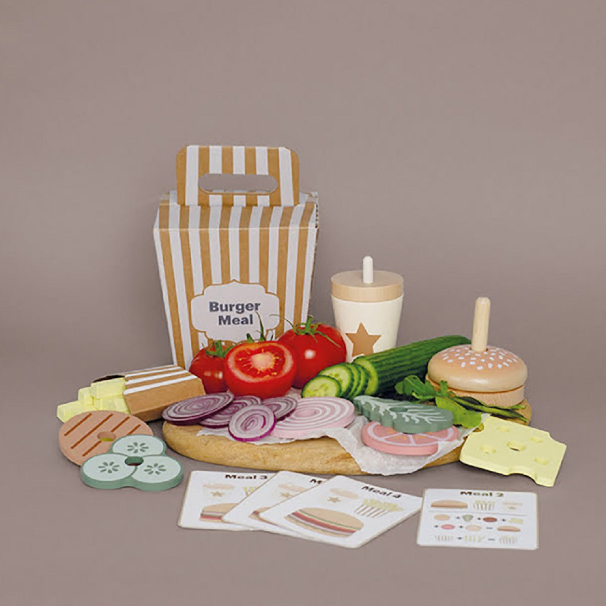Stacking Wooden Burger Meal
