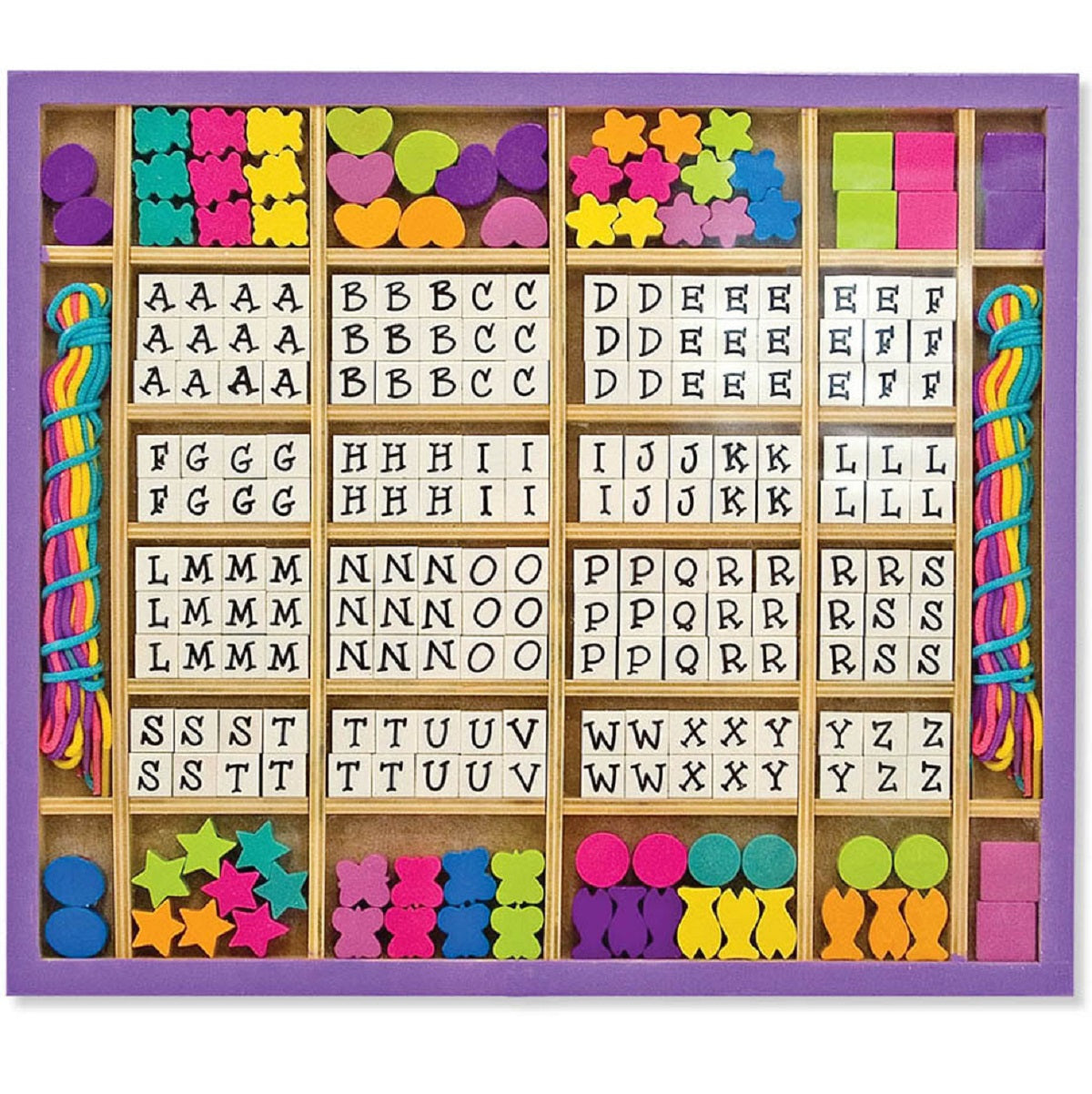 Alphabet Stringing Wooden Bead Set