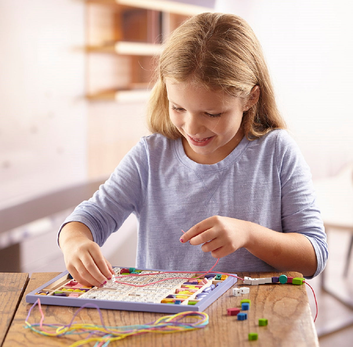 Alphabet Stringing Wooden Bead Set