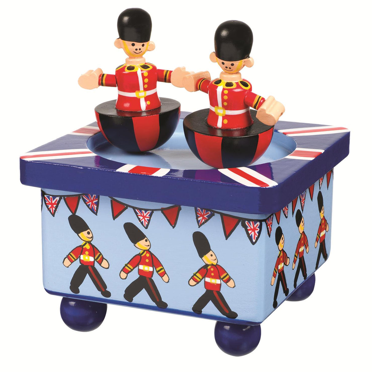 Dancing Soldier Wooden Music Box