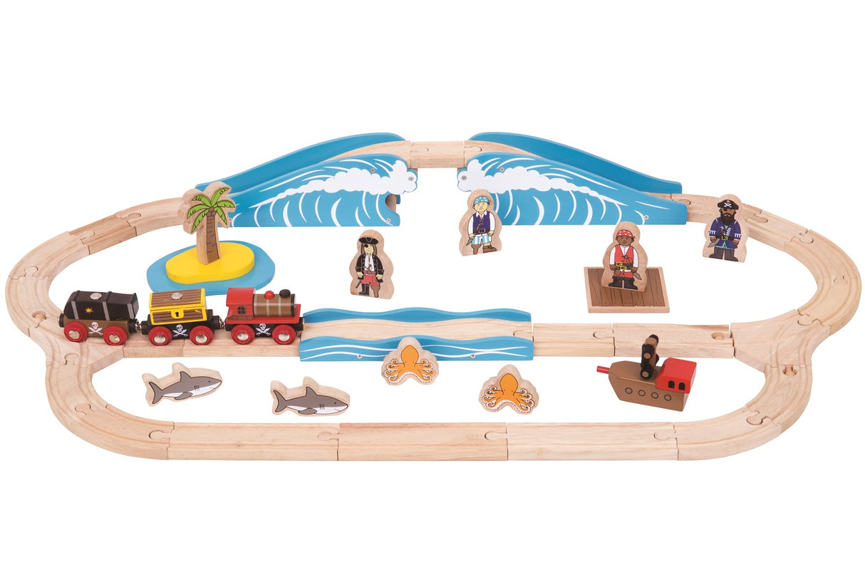 Bigjigs Pirate Train Set 4