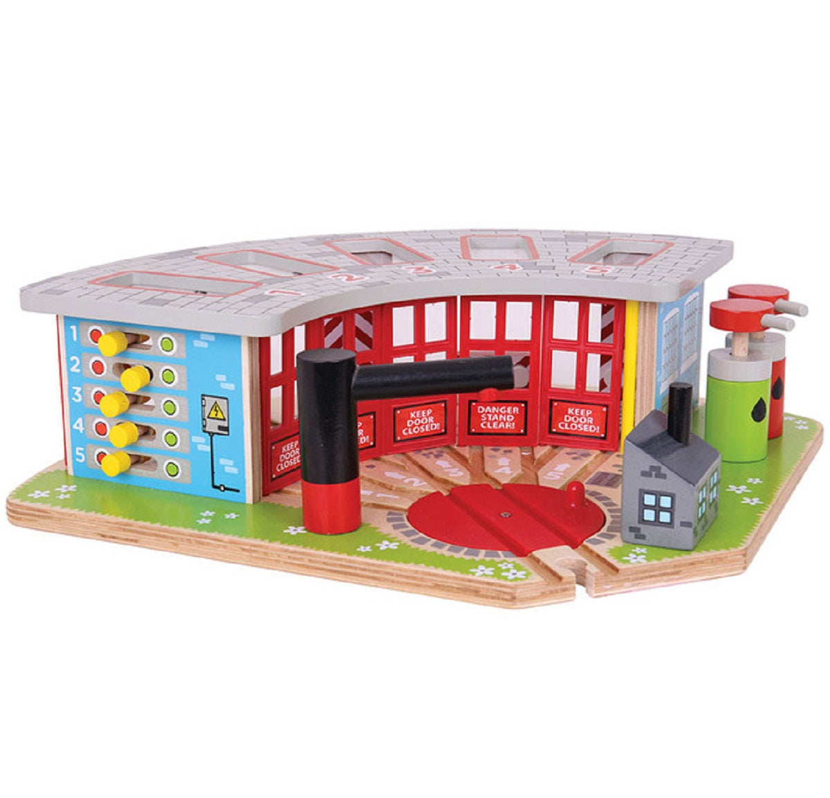 BigJigs Rail Five Way Engine Shed