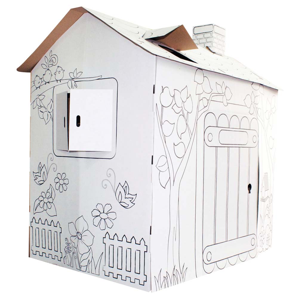 Colour Your Own Cardboard Playhouse