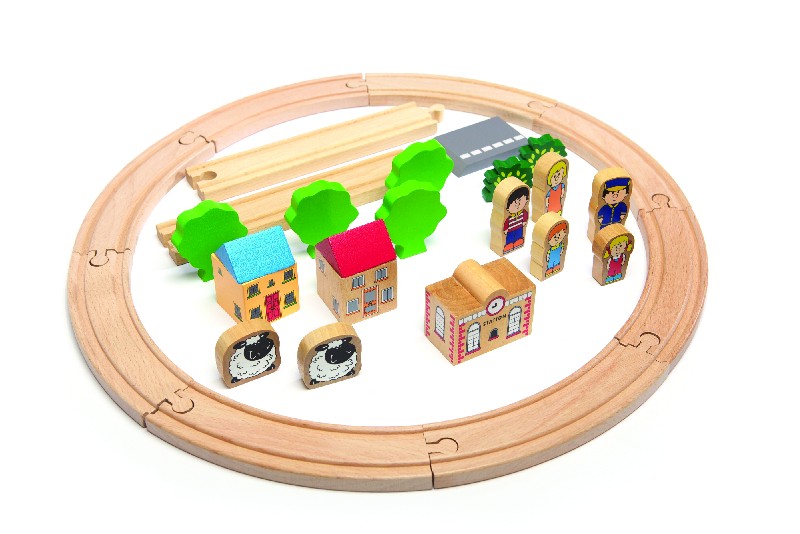 Wooden Train Set 29pc Accessory Pack