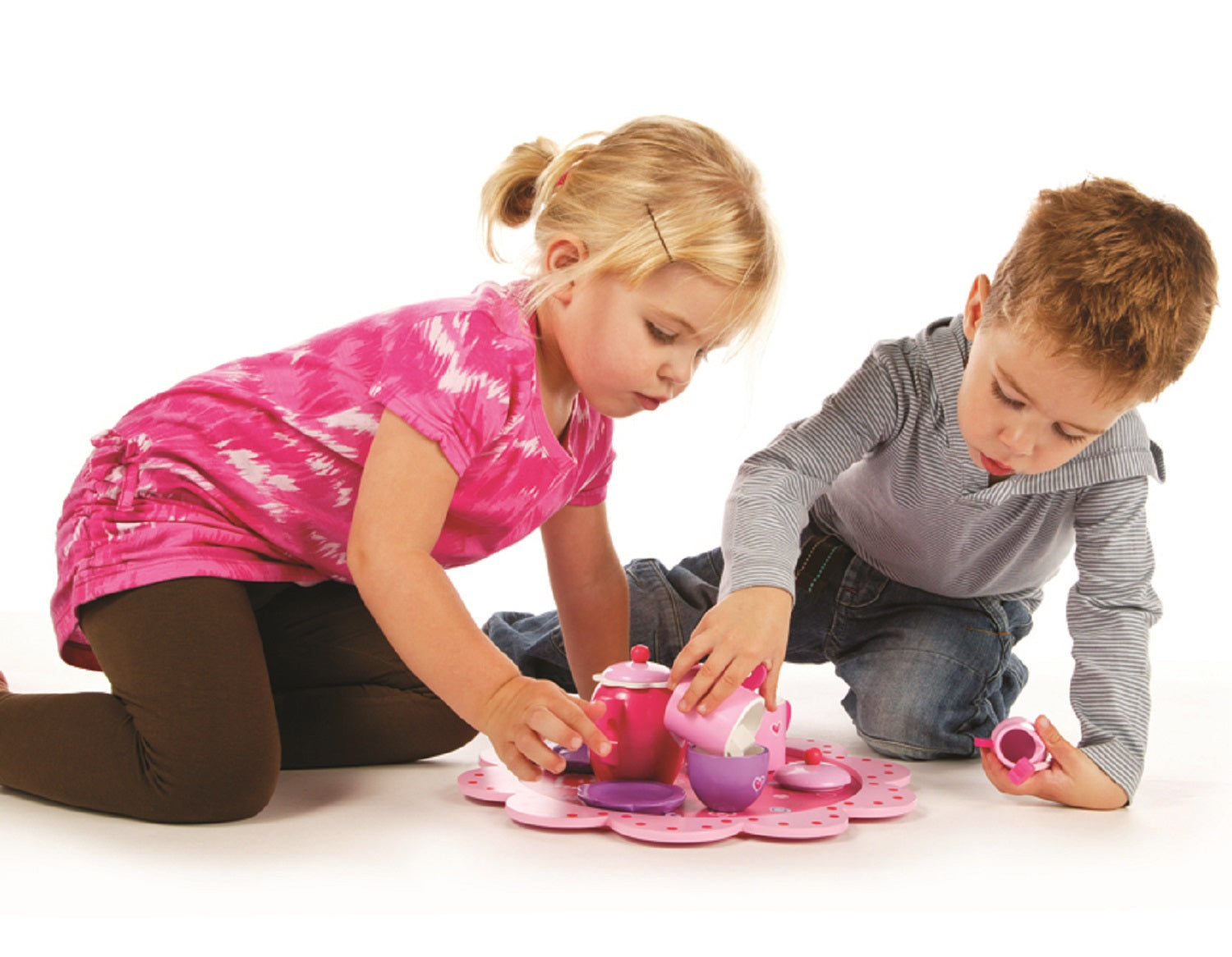 Childrens Wooden Tea Time Set