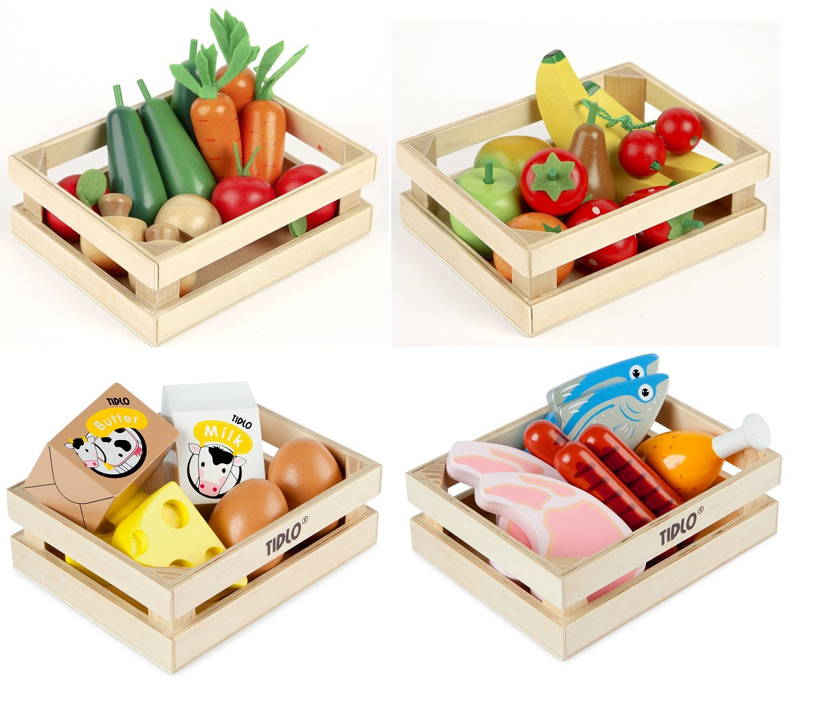 Tidlo Play Food Crates Bundle
