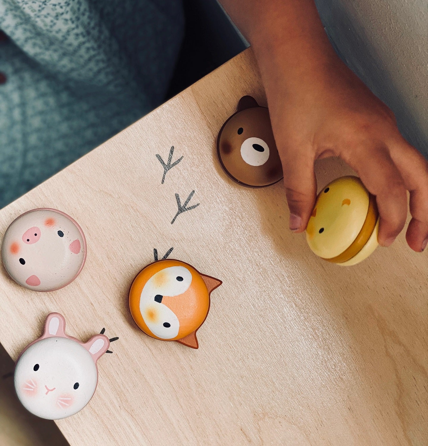 Wooden Animal Macarons