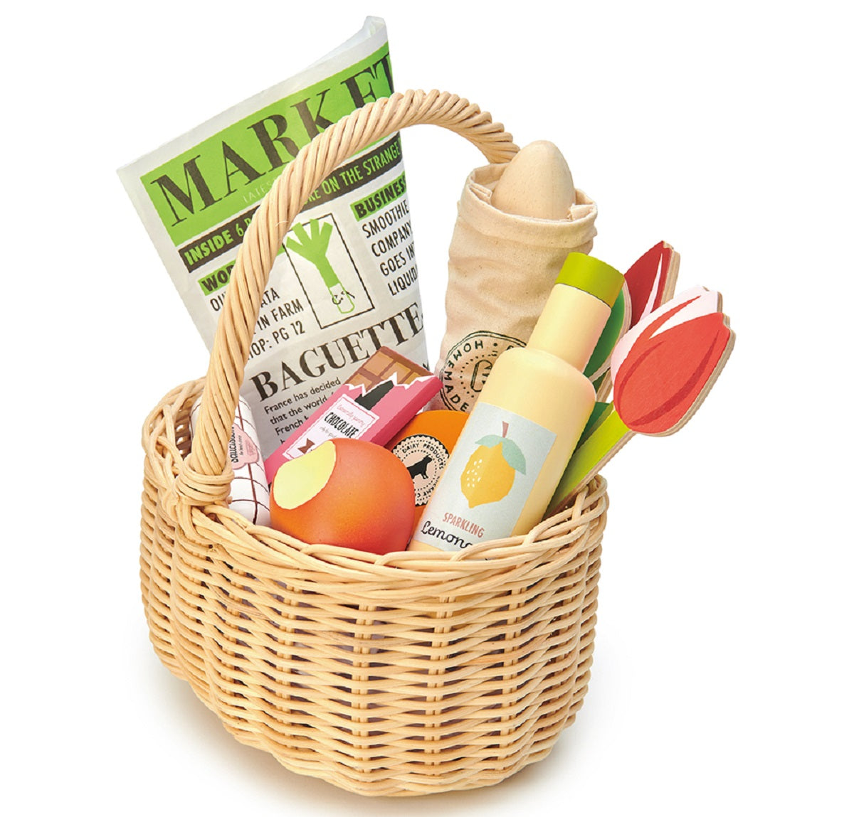 Tender Leaf Wicker Shopping Basket