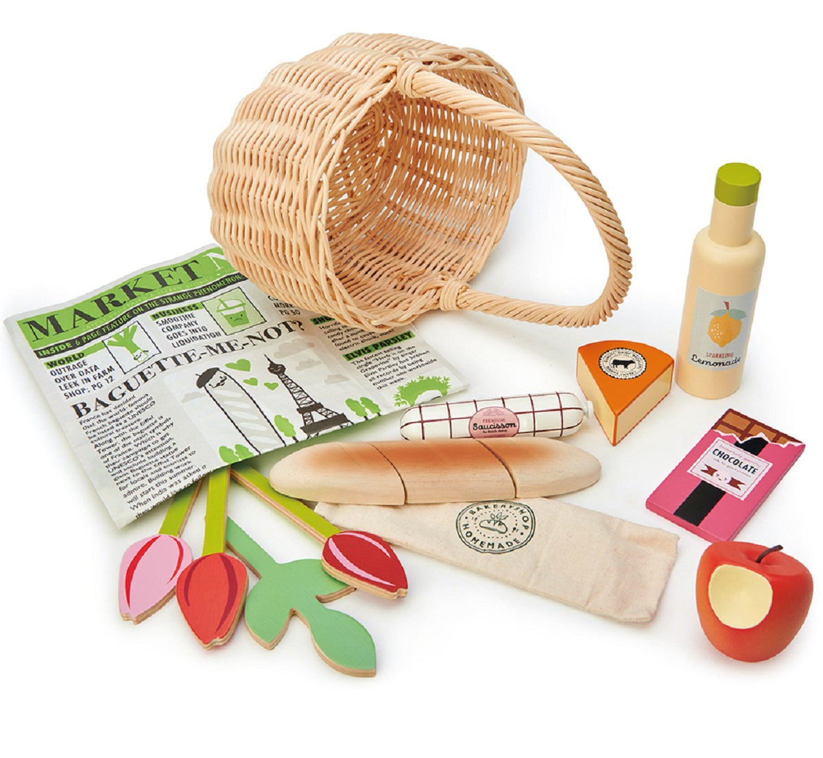 Tender Leaf Wicker Shopping Basket