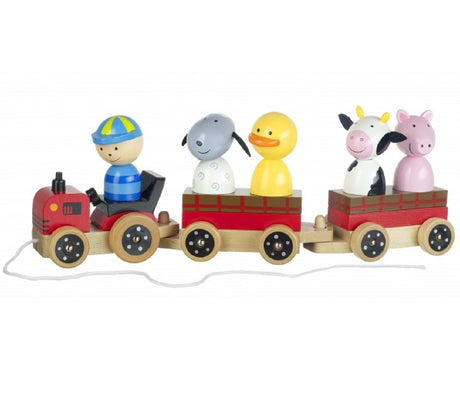 Pull Along Wooden Farm Tractor Puzzle