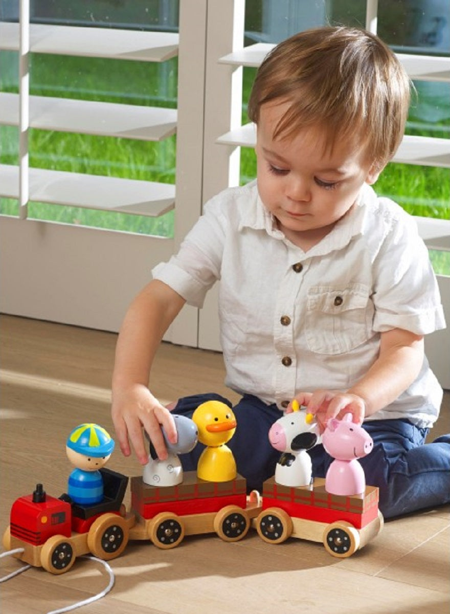 Pull Along Wooden Farm Tractor Puzzle