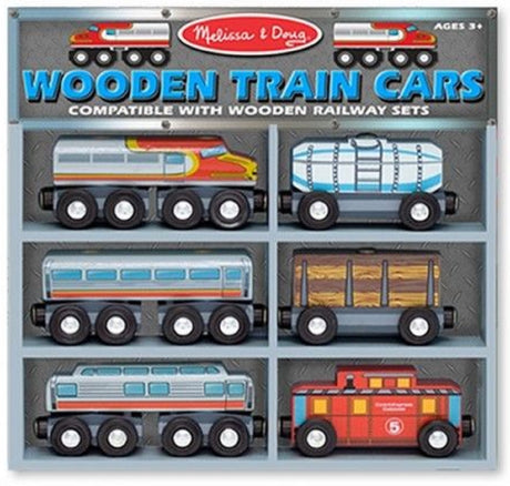 8 Piece Wooden Train Car Set