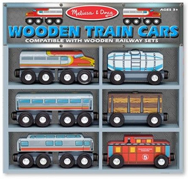 8 Piece Wooden Train Car Set